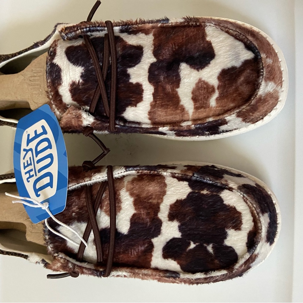 Hey Dude Wendy Tartan Cow Print Shoes